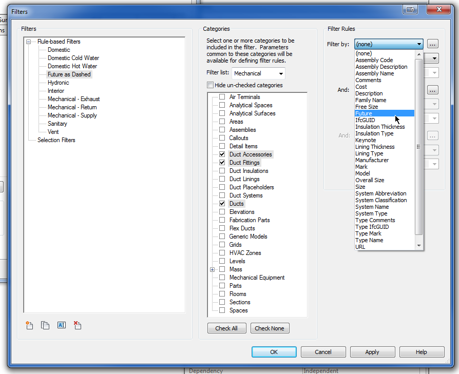 Modifying Revit Filters