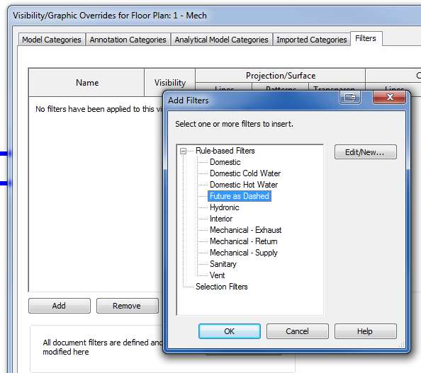 Add a filter in Revit