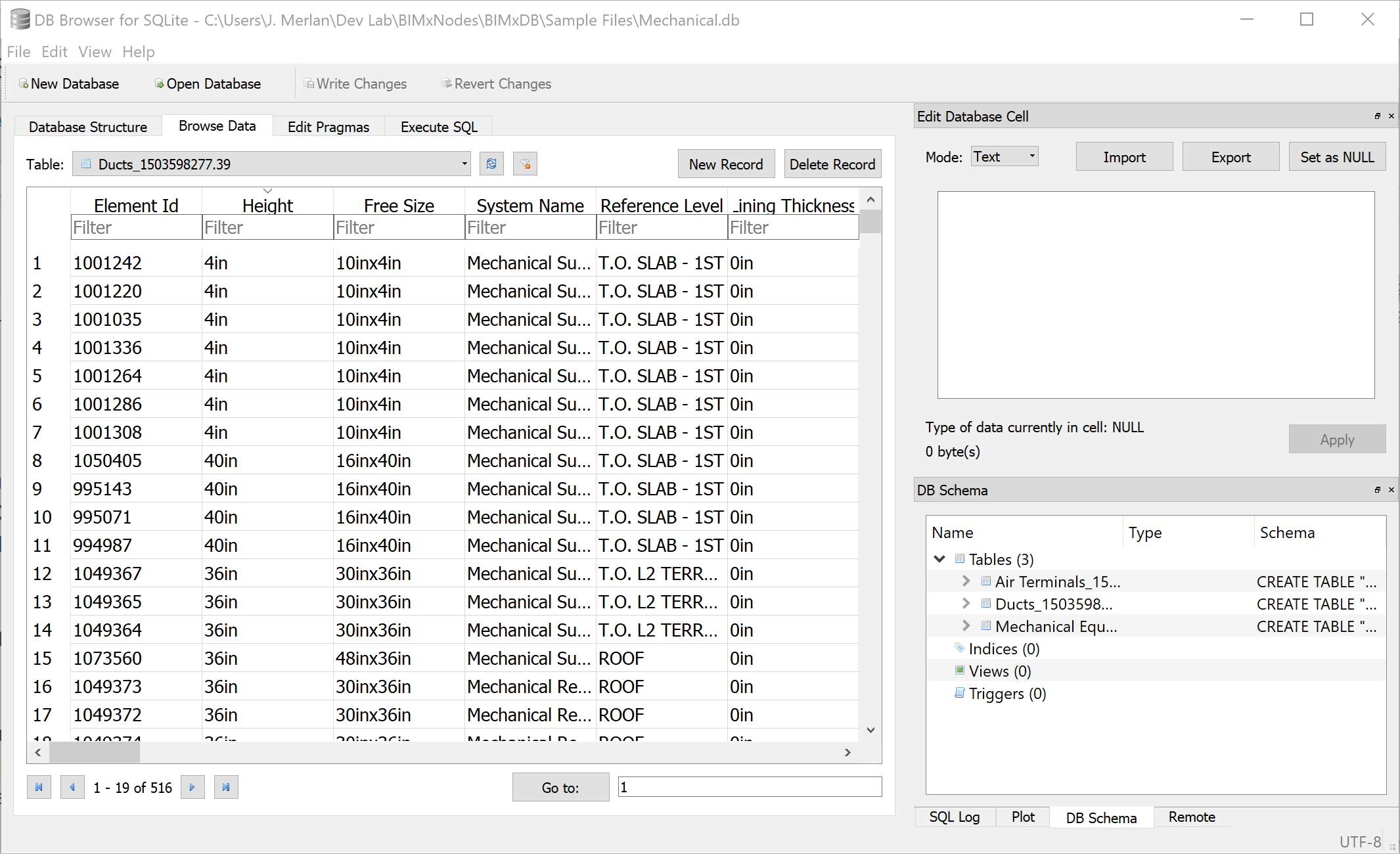 create sqlite database node js